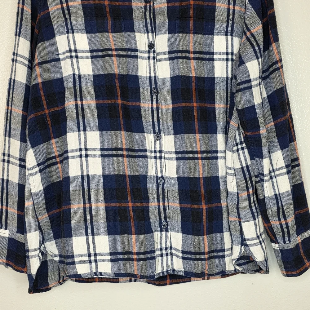 Boneyard Threadz Blue & White Plaid Flannel W/ Metallica Graphic Size XXL - Picture 5 of 7